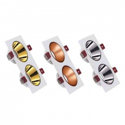 ACK  Beyaz Çift Kare Çerçeve / Sandy Rose Gold Reflektör Sıva Altı Spotlıght AH03-07320 ACK  Beyaz Çift Kare Çerçeve / Sandy Rose Gold Reflektör Sıva Altı Spotlıght AH03-07320