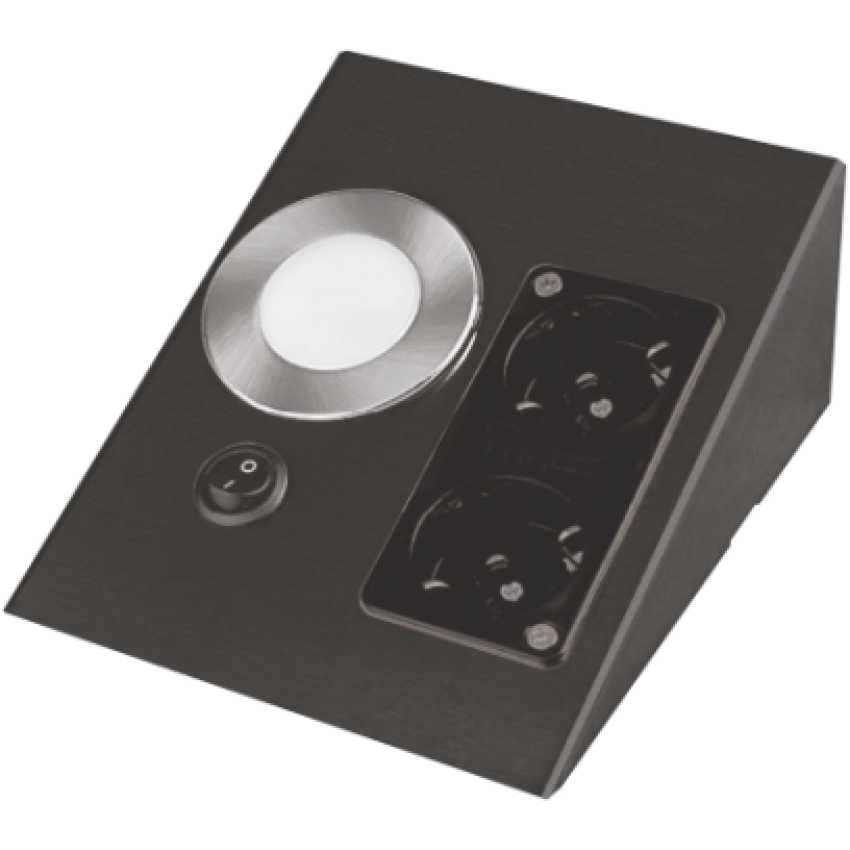 Cata Ct-5110B Ledli Üçgen Spot Siyah Kasa  Çift Prizli Beyaz Cata Ct-5110B Ledli Üçgen Spot Siyah Kasa  Çift Prizli Beyaz