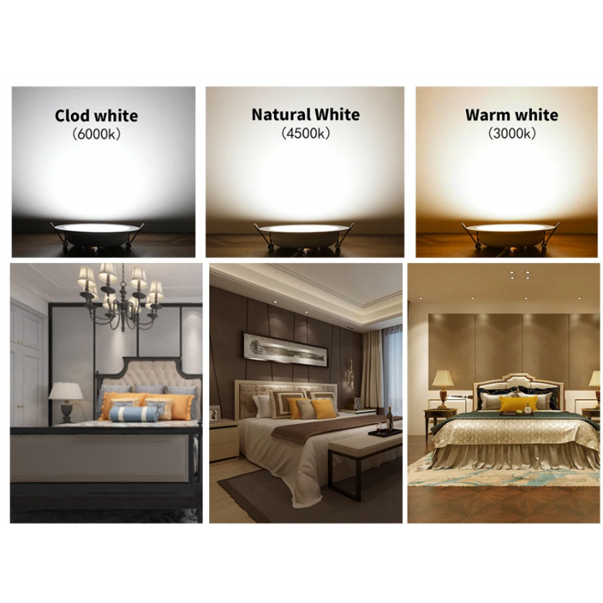 Cata CT-5257 6W Beyaz-Krom Zebra Led Spot Lamba